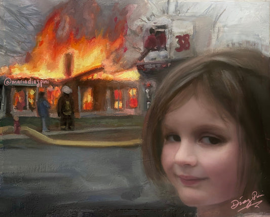 Fire meme Oil Painting