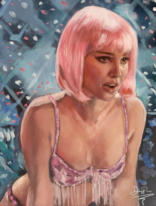 Closer Natalie Portman Oil Painting