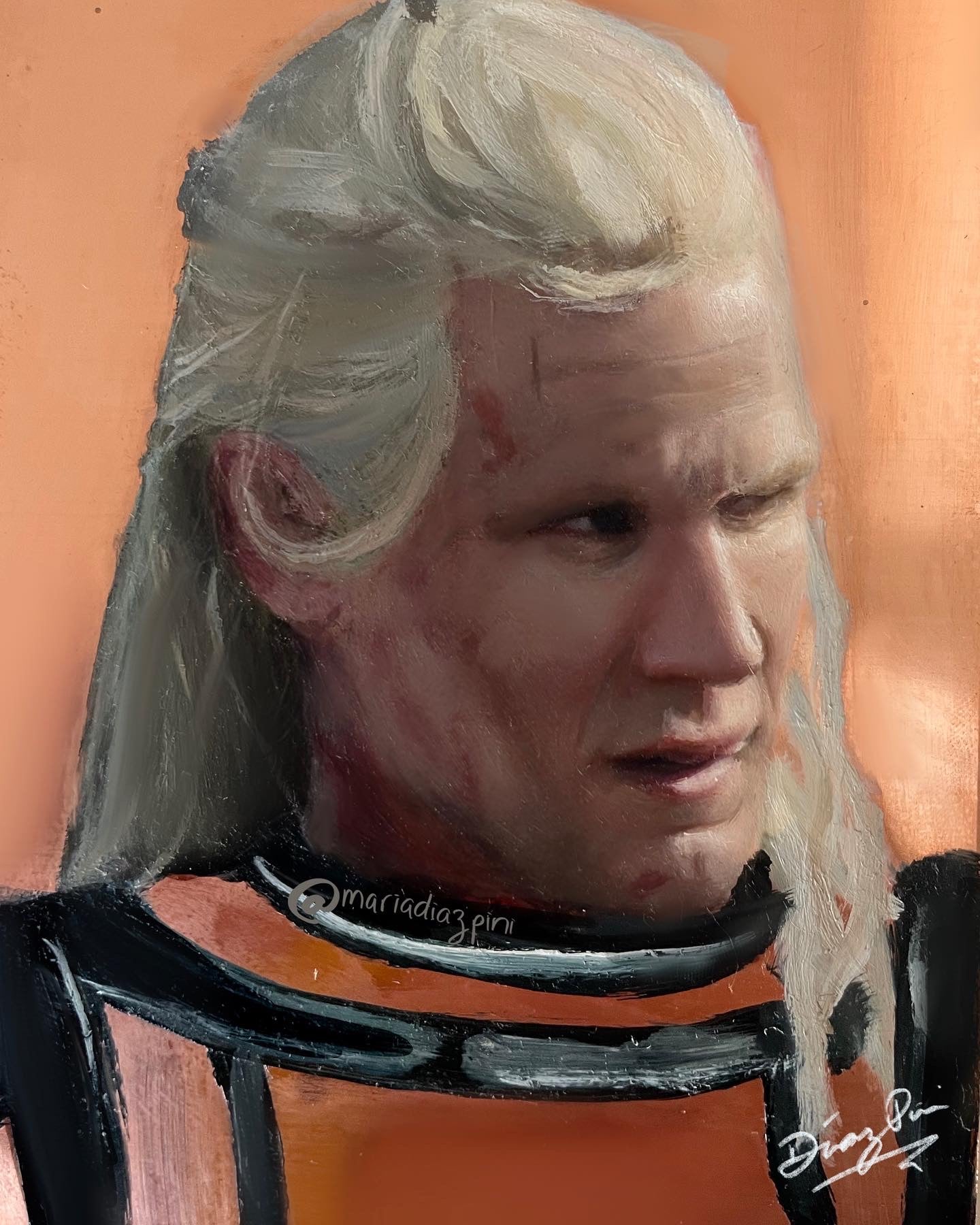 Daemon Targaryen House of the Dragon Oil Painting