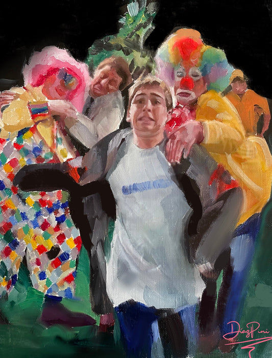Reese Clowns Oil Painting