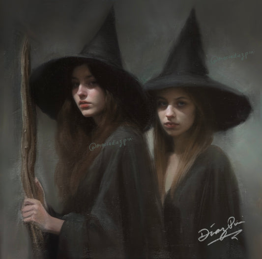 Witches Oil Painting