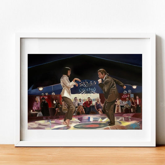 Dancing Scene from Pulp Fiction Art Print