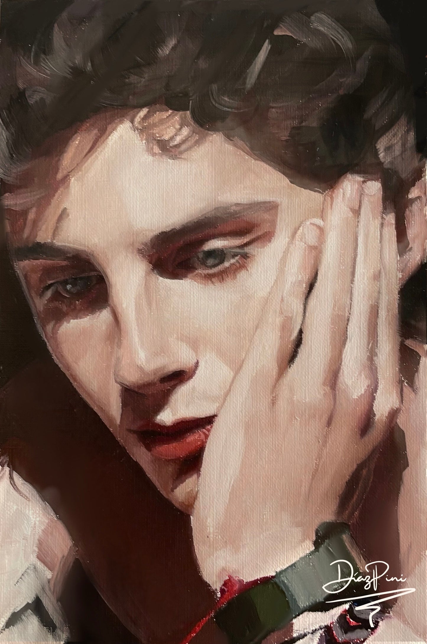 Timothee Chalamet Call me by your name Art Print from Original Oil painting