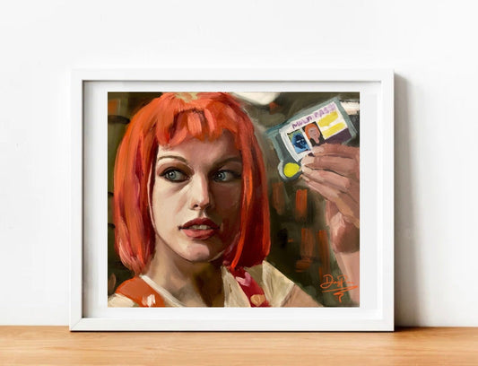 The Fifth Element Art print, Leeloo Multipass, Milla Jovovich, Movie Art, Movie Poster, The Fifth Element Art, Oil Painting, Fan art