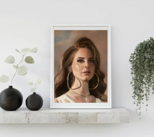 Lana del Rey Art, Lana del Rey Print, Born to die, Lana del Rey fan art, Lana del Rey merch, music art print, music poster, oil painting
