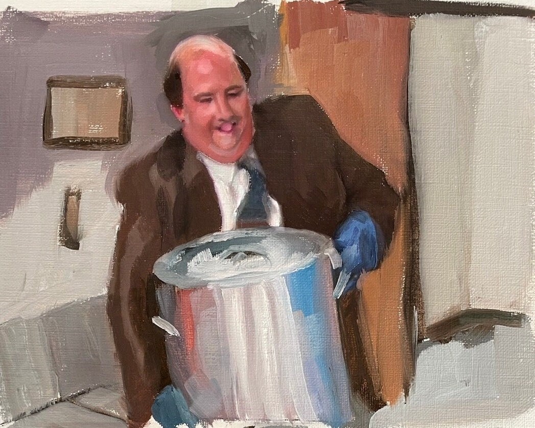 The Office art print, The Office, Kevin Chilli, The Office Poster, funny artwork, The Office painting, oil painting, tv show poster