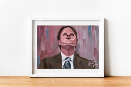 Dwight schrute Art Print, CPR Dwight Art Print, The Office Poster, Funny Art, The Office US, artwork, Funny Wall Art, The Office Wall Arr